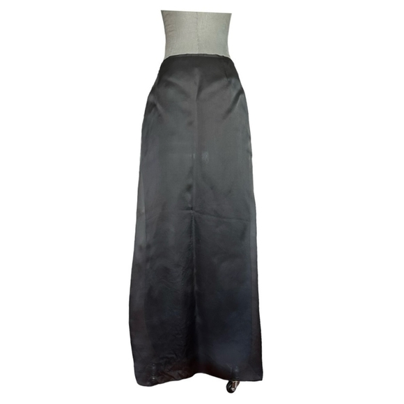 Women Maxi LAFAYETTE 148 Skirt Black Sheer Organza Circle High Waist Maxi Skirt - Picture 8 of 9